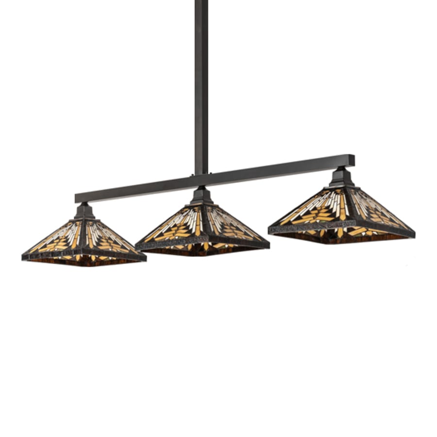 Meyda Tiffany 3 Light 63" Wide Linear Pendant