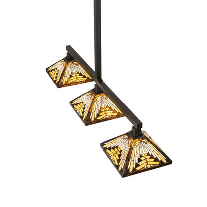 Meyda Tiffany 3 Light 63" Wide Linear Pendant