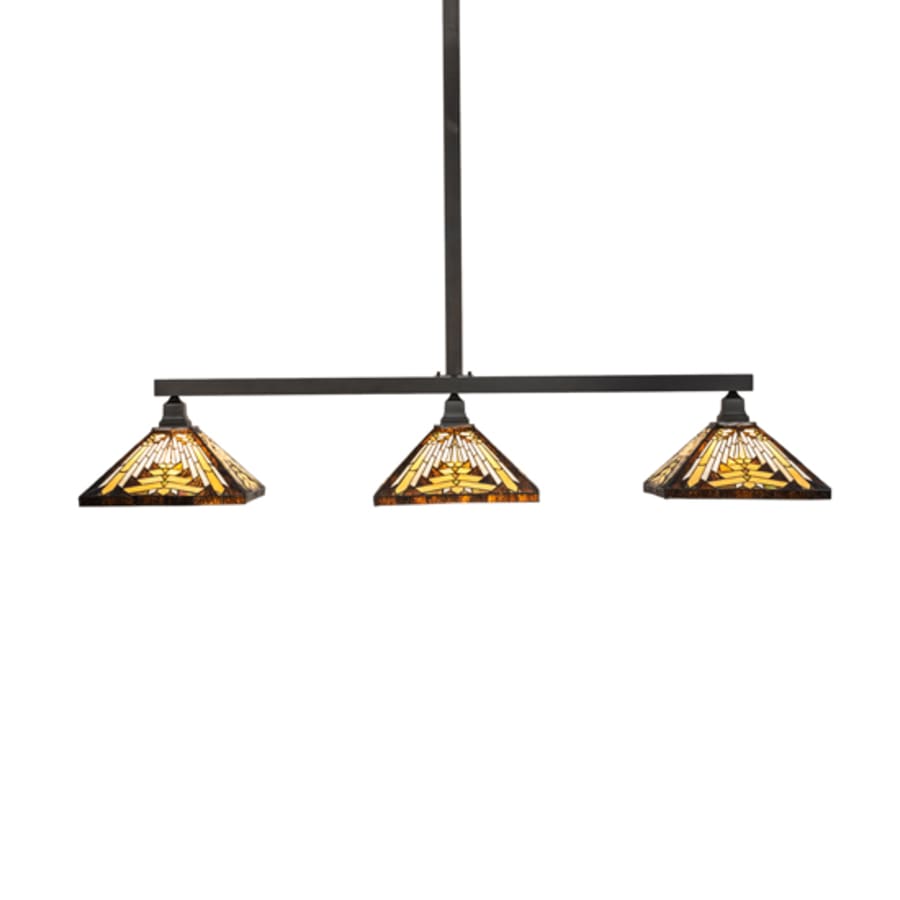 Meyda Tiffany 3 Light 63" Wide Linear Pendant