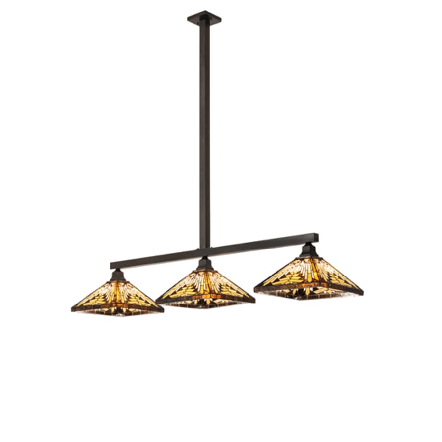 Meyda Tiffany 3 Light 63" Wide Linear Pendant