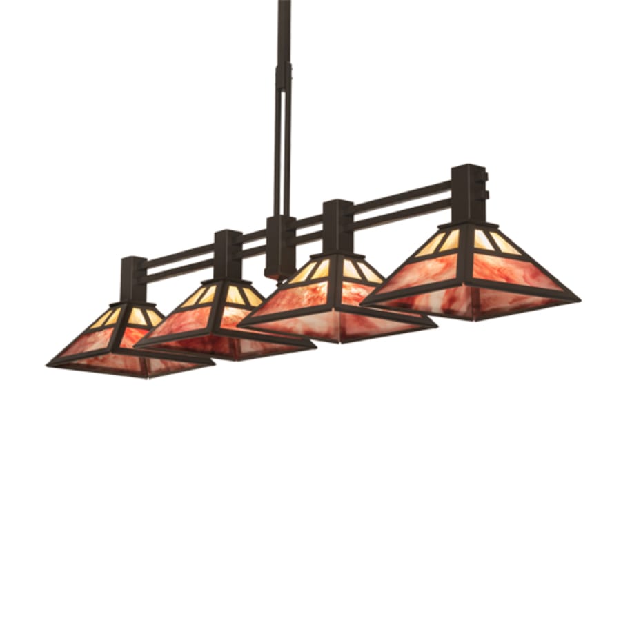 Meyda Tiffany 4 Light 64" Wide Linear Pendant