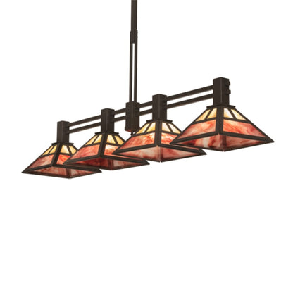 Meyda Tiffany 4 Light 64" Wide Linear Pendant
