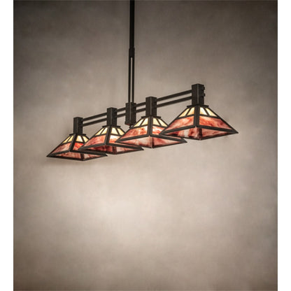 Meyda Tiffany 4 Light 64" Wide Linear Pendant