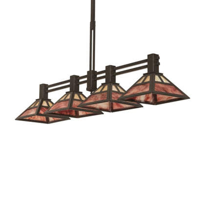 Meyda Tiffany 4 Light 64" Wide Linear Pendant