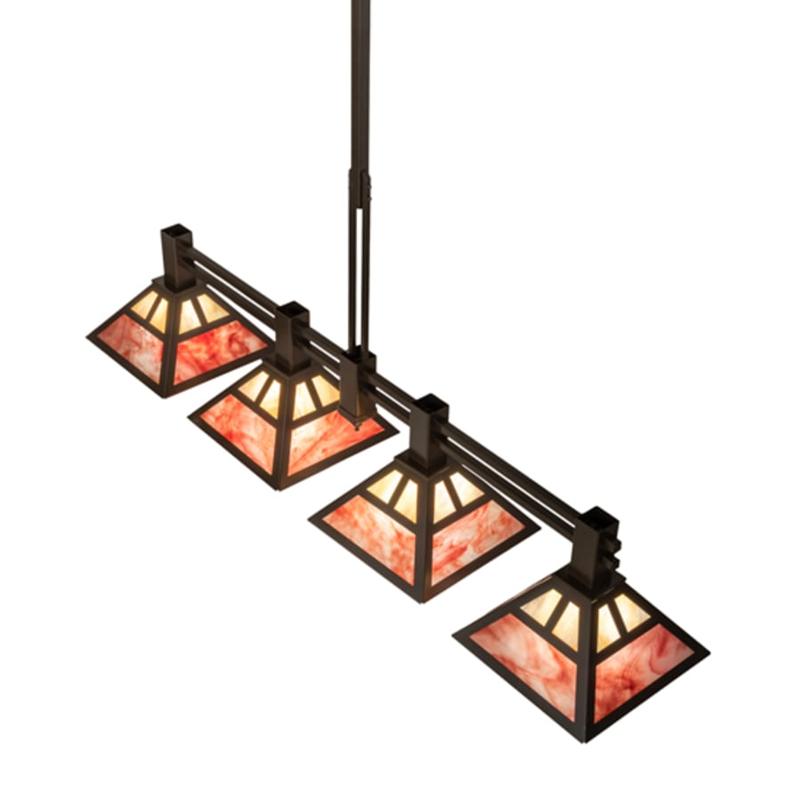Meyda Tiffany 4 Light 64" Wide Linear Pendant