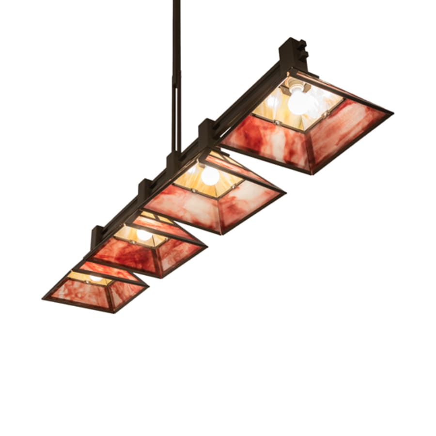 Meyda Tiffany 4 Light 64" Wide Linear Pendant