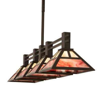 Meyda Tiffany 4 Light 64" Wide Linear Pendant