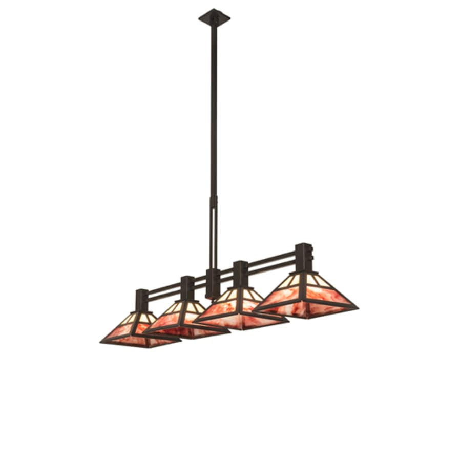 Meyda Tiffany 4 Light 64" Wide Linear Pendant