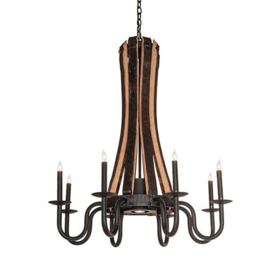 Meyda Tiffany Barrel Stave 8 Light 35" Wide Taper Candle Style Chandelier