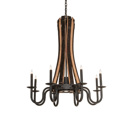 Meyda Tiffany Barrel Stave 8 Light 35" Wide Taper Candle Style Chandelier