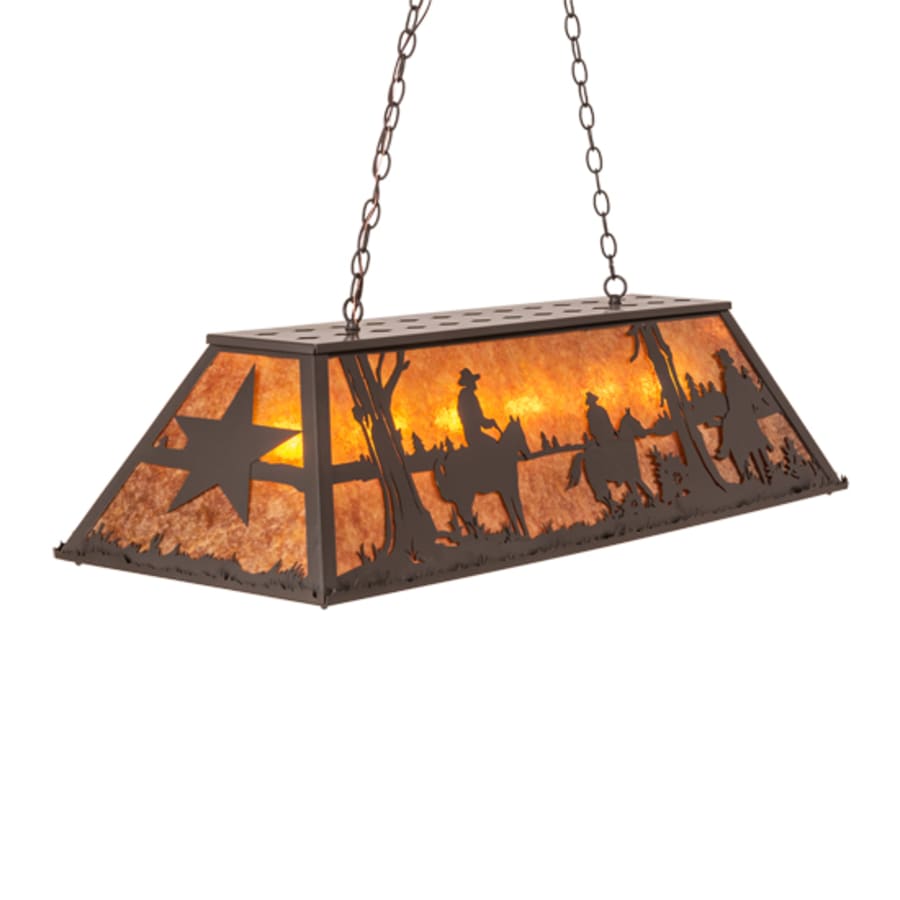 Meyda Tiffany 6 Light 48" Wide Billiard Linear Pendant