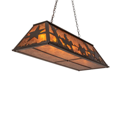 Meyda Tiffany 6 Light 48" Wide Billiard Linear Pendant