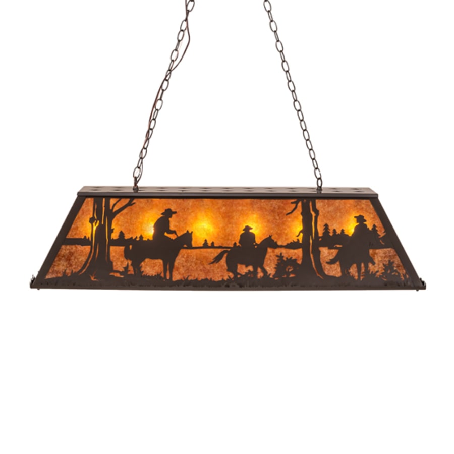 Meyda Tiffany 6 Light 48" Wide Billiard Linear Pendant