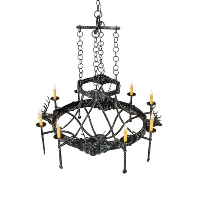 Meyda Tiffany Stag 8 Light 40" Wide Taper Candle Style Chandelier