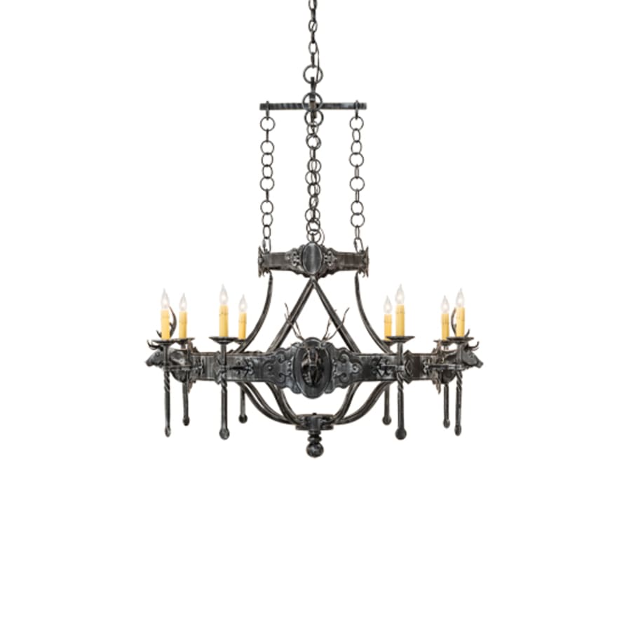 Meyda Tiffany Stag 8 Light 40" Wide Taper Candle Style Chandelier