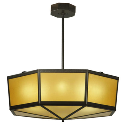 Meyda Tiffany Eltham 4 Light 36" Wide Pendant - Timeless Bronze Finish