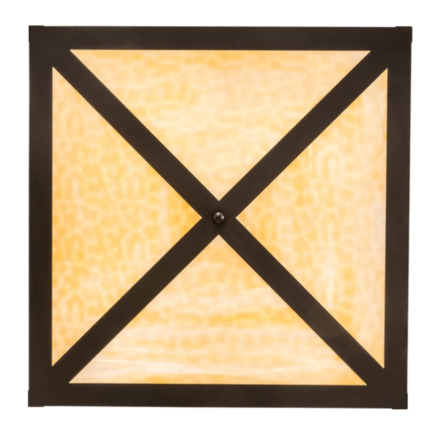 Meyda Tiffany Calf and Cow 4 Light 34" Wide Semi-Flush Square Ceiling Fixture