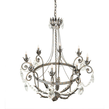 Meyda Tiffany Antonia 8 Light 40" Wide Crystal Candle Style Chandelier