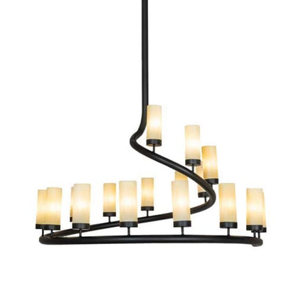 Meyda Tiffany French Horn 17 Light 60" Wide Chandelier
