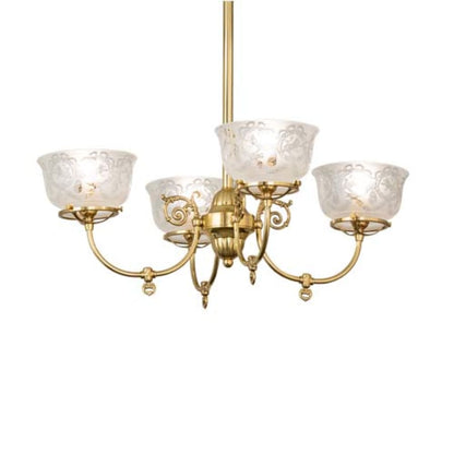 Meyda Tiffany Revival Gas and Electric 4 Light 28" Wide Chandelier