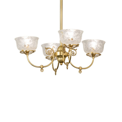 Meyda Tiffany Revival Gas and Electric 4 Light 28" Wide Chandelier