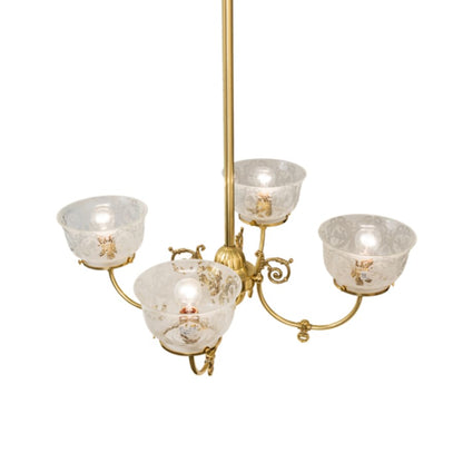 Meyda Tiffany Revival Gas and Electric 4 Light 28" Wide Chandelier