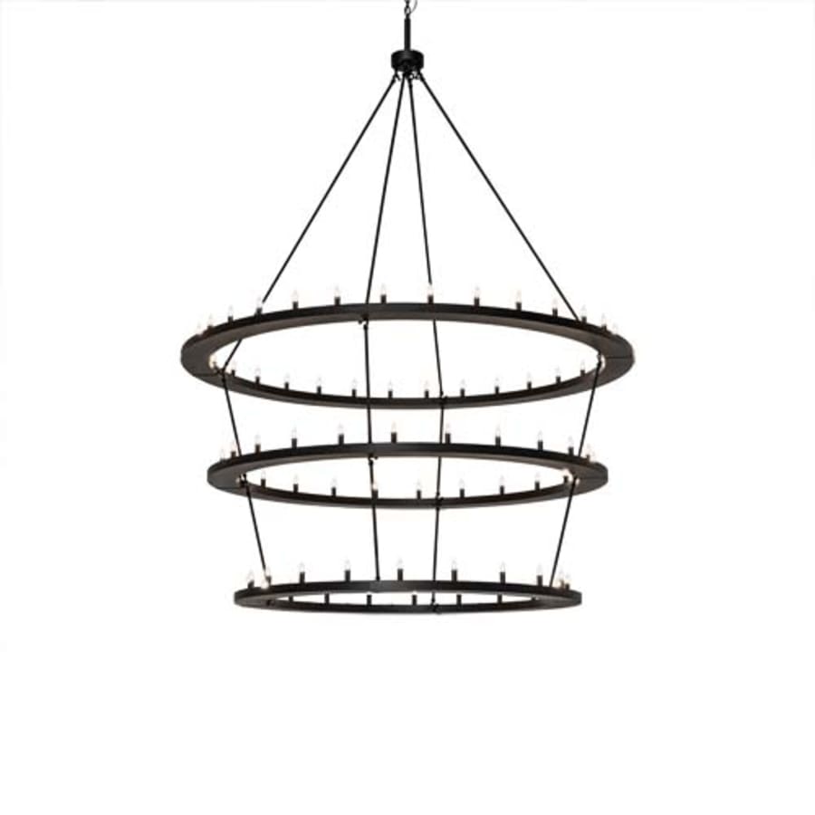 Meyda Tiffany Loxley 76 Light 80" Wide Taper Candle Ring Chandelier