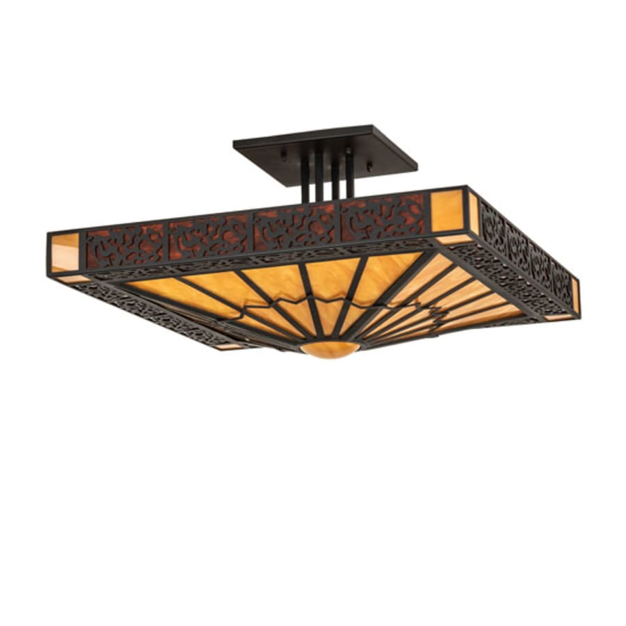 Meyda Tiffany Zuvan 4 Light 43" Wide Semi-Flush Square Ceiling Fixture