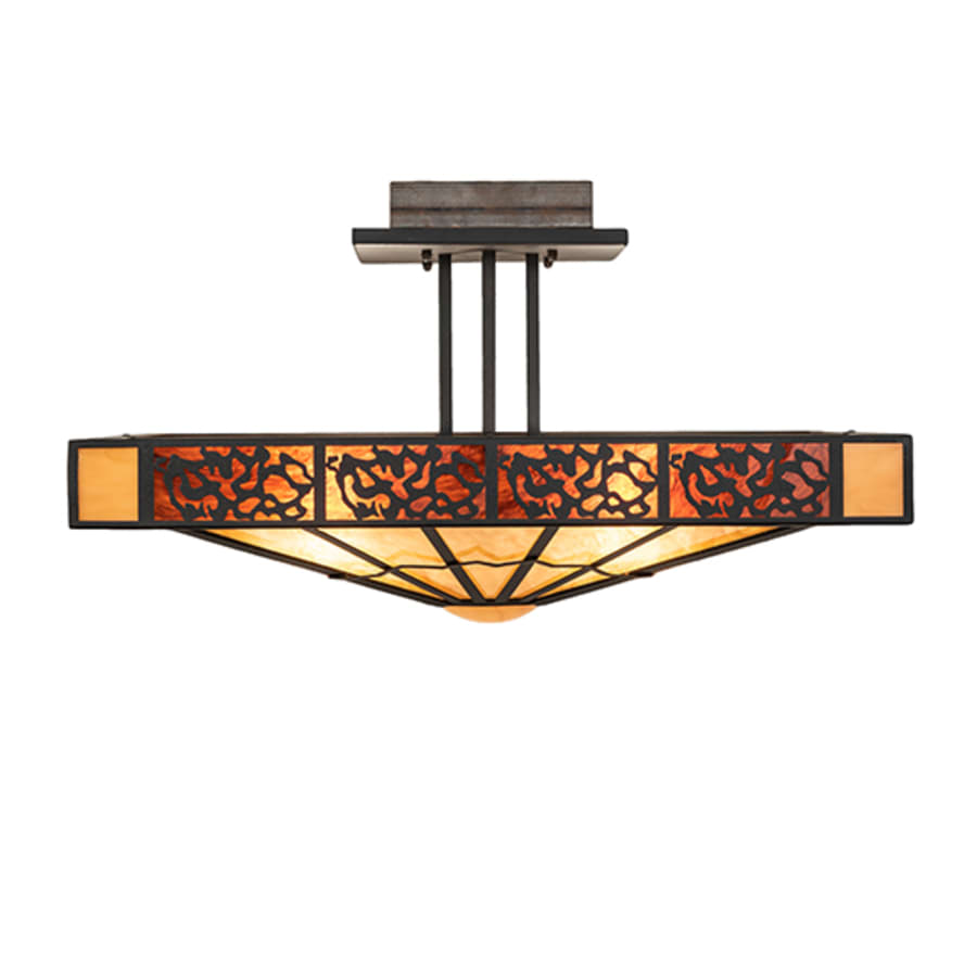 Meyda Tiffany Zuvan 4 Light 43" Wide Semi-Flush Square Ceiling Fixture