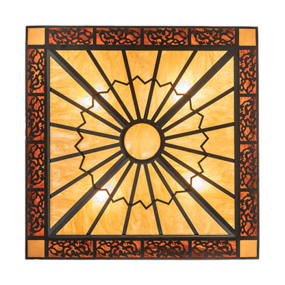 Meyda Tiffany Zuvan 4 Light 43" Wide Semi-Flush Square Ceiling Fixture