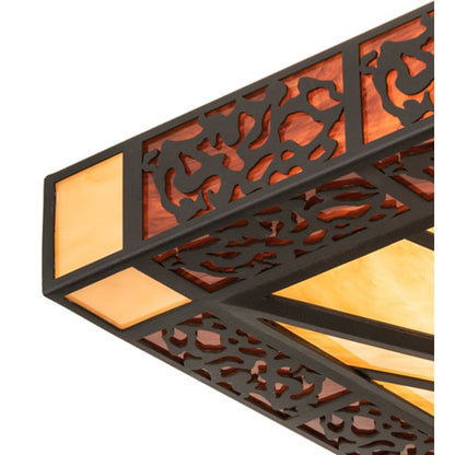 Meyda Tiffany Zuvan 4 Light 43" Wide Semi-Flush Square Ceiling Fixture