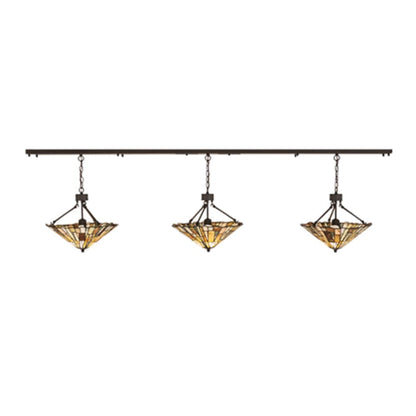 Meyda Tiffany 3 Light 84" Wide Linear Pendant
