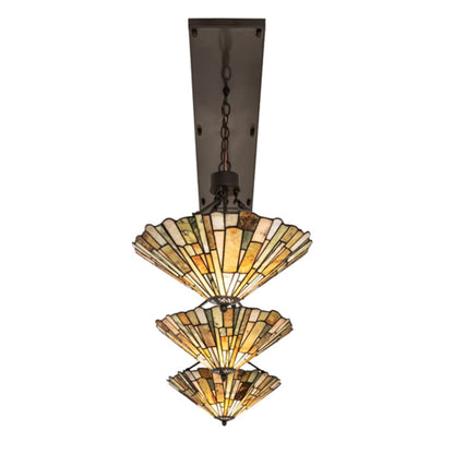 Meyda Tiffany 3 Light 84" Wide Linear Pendant