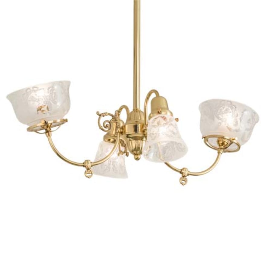 Meyda Tiffany Long Revival Gas and Electric 4 Light 22" Wide Chandelier