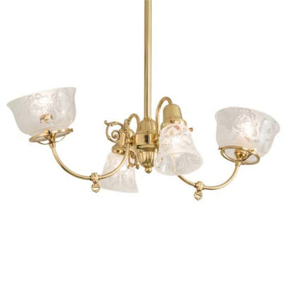 Meyda Tiffany Long Revival Gas and Electric 4 Light 22" Wide Chandelier