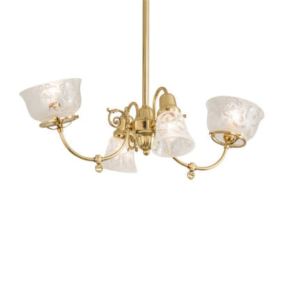 Meyda Tiffany Long Revival Gas and Electric 4 Light 22" Wide Chandelier