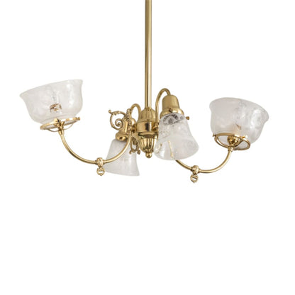 Meyda Tiffany Long Revival Gas and Electric 4 Light 22" Wide Chandelier