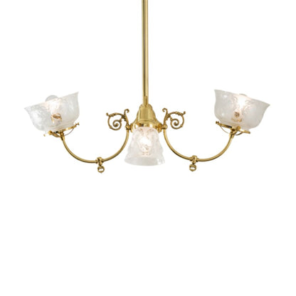 Meyda Tiffany Long Revival Gas and Electric 4 Light 22" Wide Chandelier