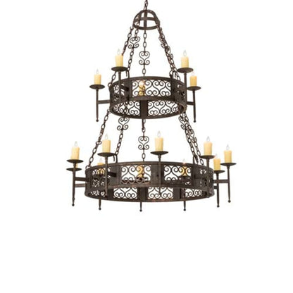 Meyda Tiffany Toscano 15 Light 48" Wide Taper Candle Style Chandelier