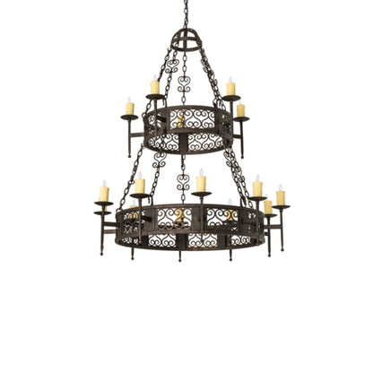 Meyda Tiffany Toscano 15 Light 48" Wide Taper Candle Style Chandelier
