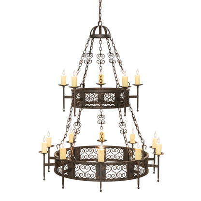 Meyda Tiffany Toscano 15 Light 48" Wide Taper Candle Style Chandelier