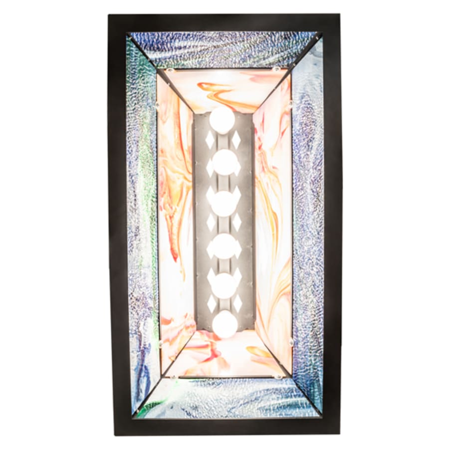 Meyda Tiffany 6 Light 36" Wide Abstract Linear Pendant