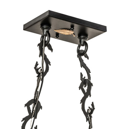 Meyda Tiffany 6 Light 36" Wide Abstract Linear Pendant