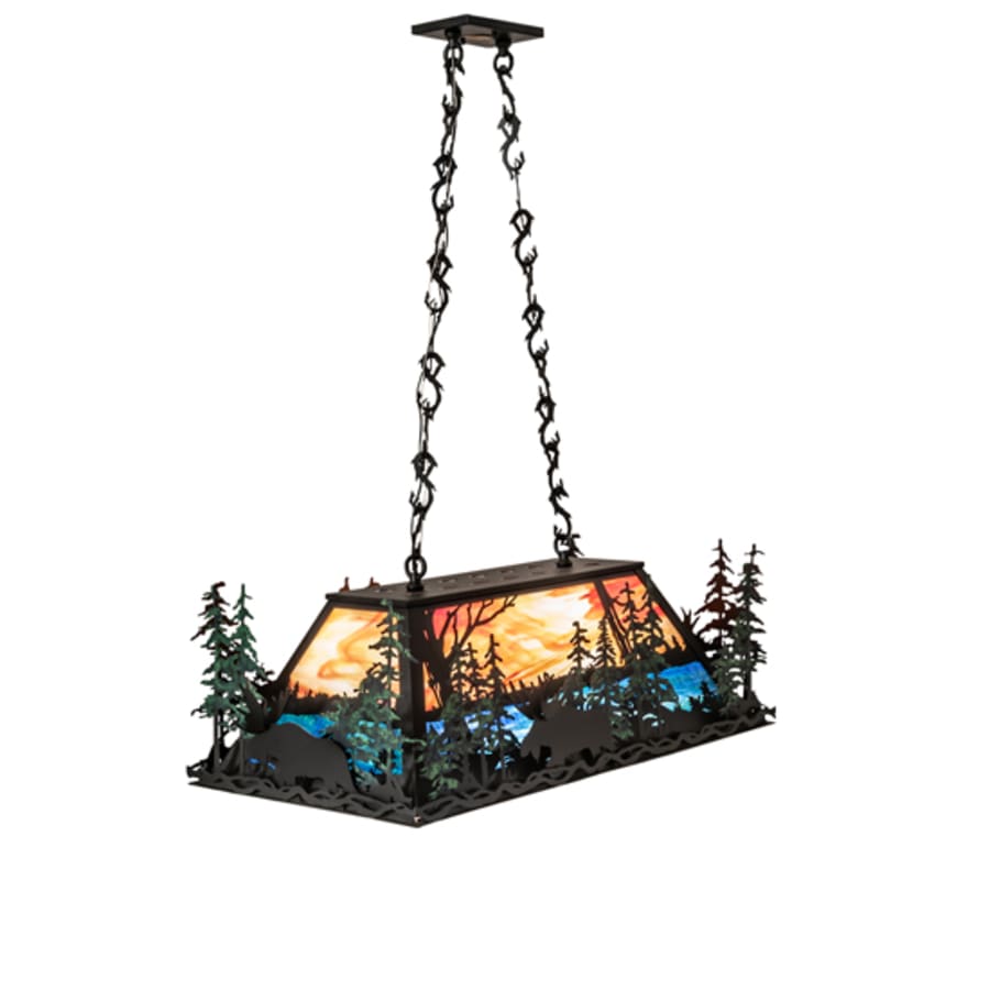 Meyda Tiffany 6 Light 36" Wide Abstract Linear Pendant