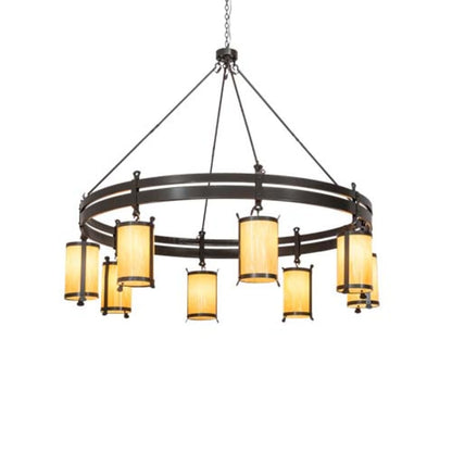 Meyda Tiffany Beartooth 8 Light 82" Wide Ring Chandelier