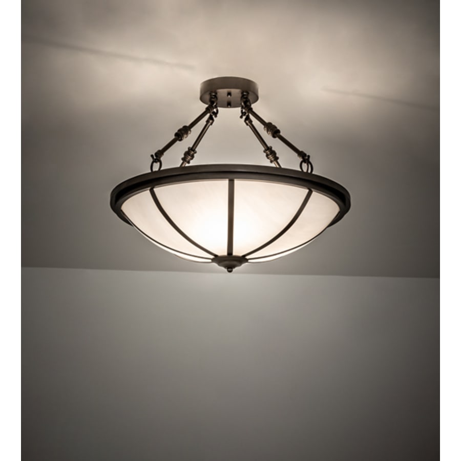 Meyda Tiffany Commerce 3 Light 20" Wide Semi-Flush Bowl Ceiling Fixture
