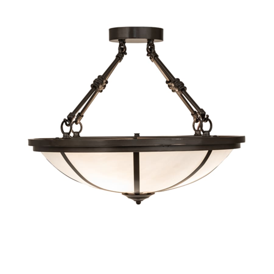 Meyda Tiffany Commerce 3 Light 20" Wide Semi-Flush Bowl Ceiling Fixture