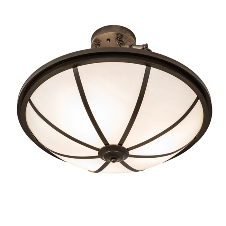 Meyda Tiffany Commerce 3 Light 20" Wide Semi-Flush Bowl Ceiling Fixture