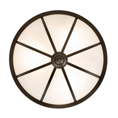 Meyda Tiffany Commerce 3 Light 20" Wide Semi-Flush Bowl Ceiling Fixture