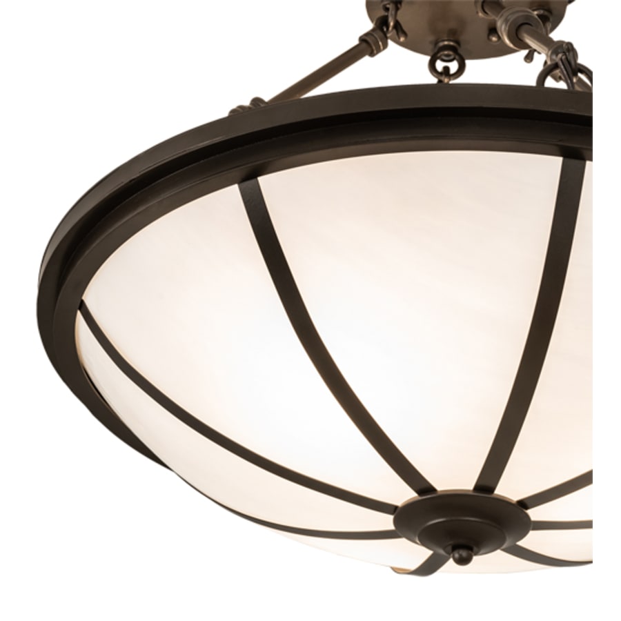 Meyda Tiffany Commerce 3 Light 20" Wide Semi-Flush Bowl Ceiling Fixture